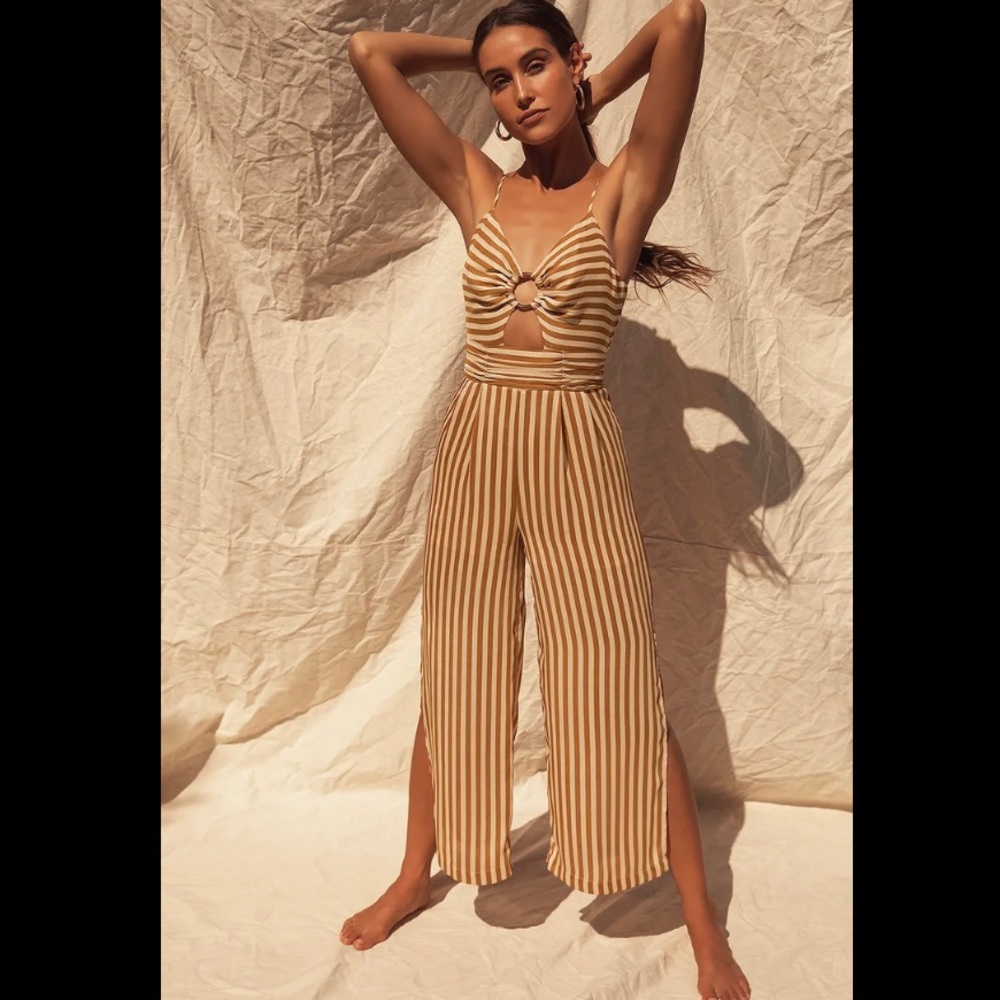 Lulu’s Moon River Ettna Striped Wide-Leg Jumpsuit